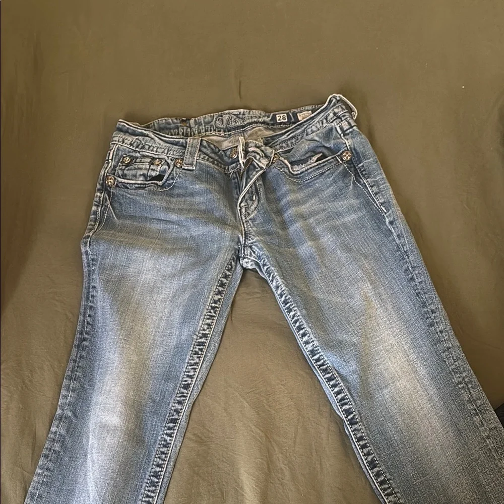 Miss Me Denim Skinny Jeans with Embellished Pockets - Picture 3 of 3